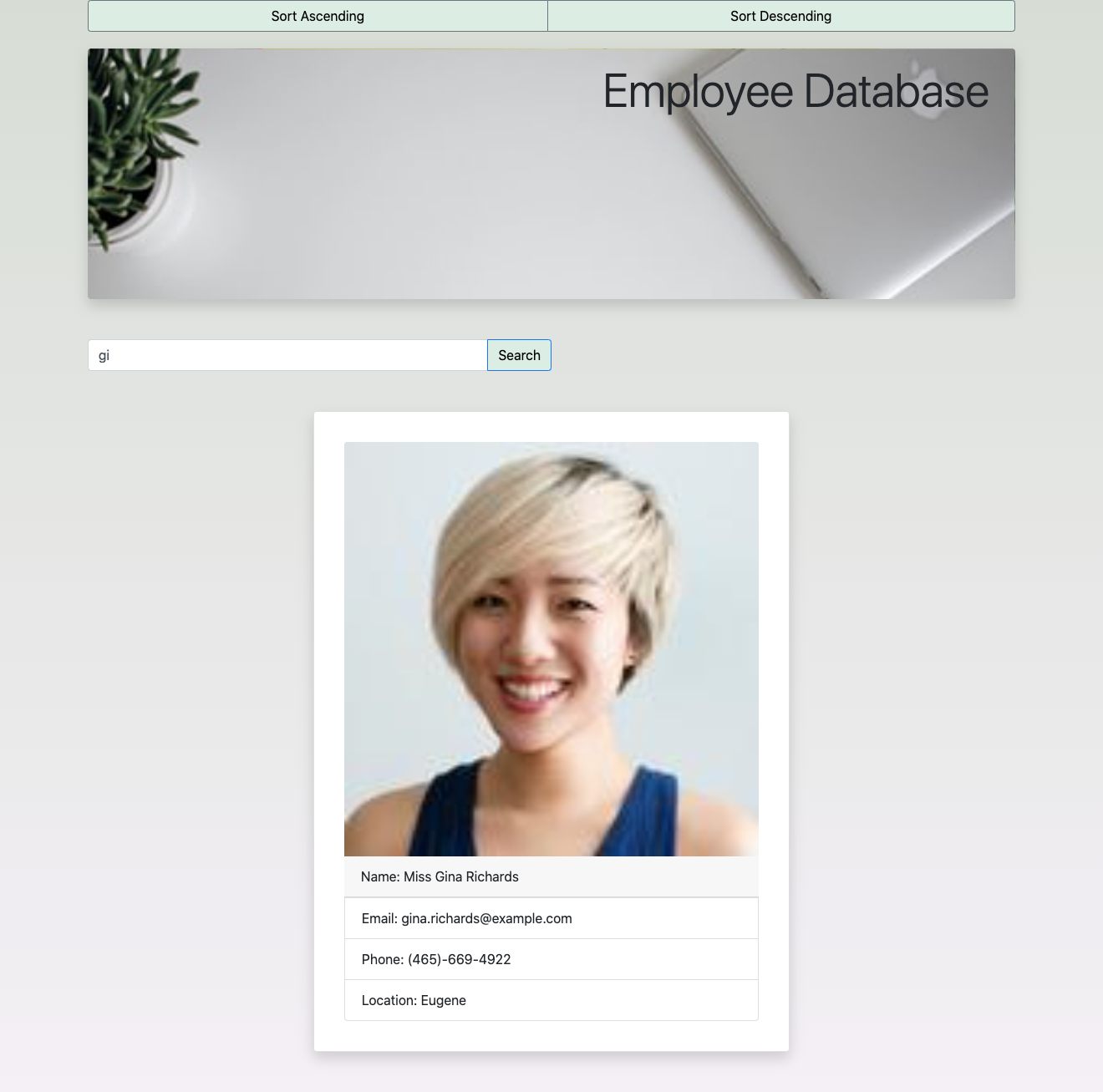 project employeedb